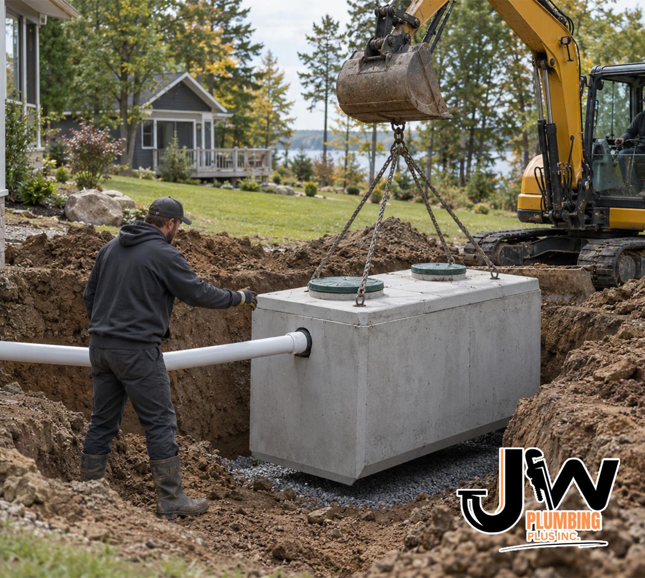 Septic installation and design services by JW Plumbing Plus